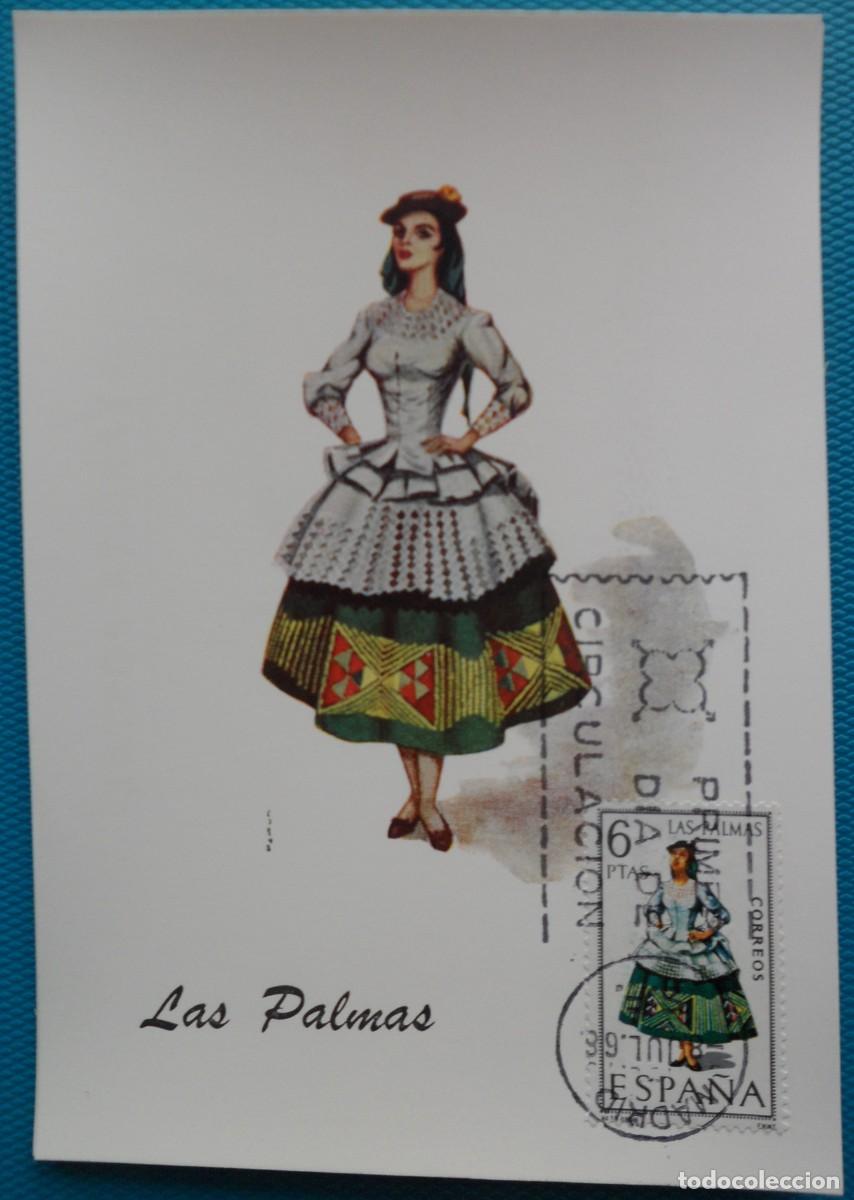 Timbres: 1968-ESPA&Ntilde;A-TARJETAS MAXIMAS-VER FOTO-TRAJES REGIONALES-N&ordm;1845-LAS PALMAS