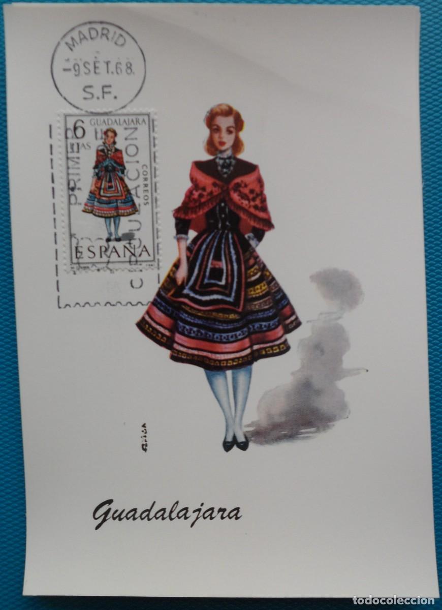 Sellos: 1968-ESPA&Ntilde;A-TARJETAS MAXIMAS-VER FOTO-TRAJES REGIONALES-N&ordm;1847-GUADALAJARA