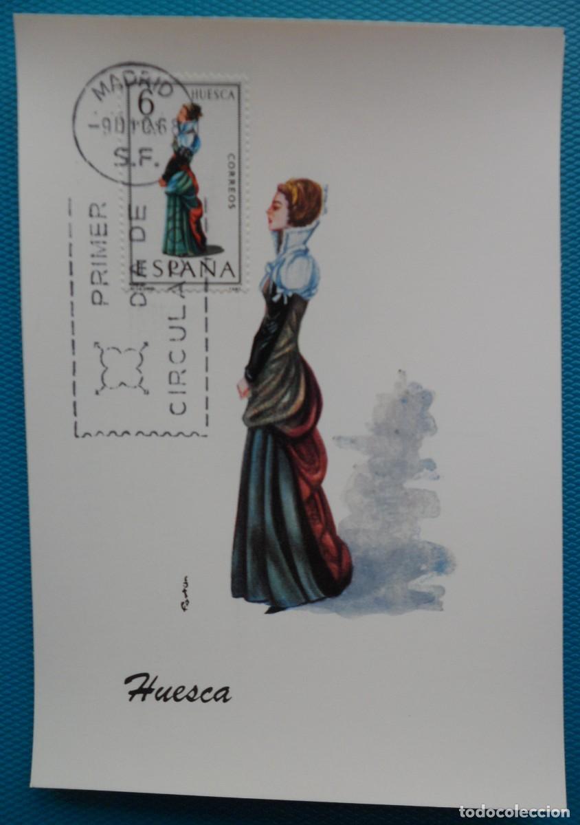 Sellos: 1968-ESPA&Ntilde;A-TARJETAS MAXIMAS-VER FOTO-TRAJES REGIONALES-N&ordm;1850-HUESCA