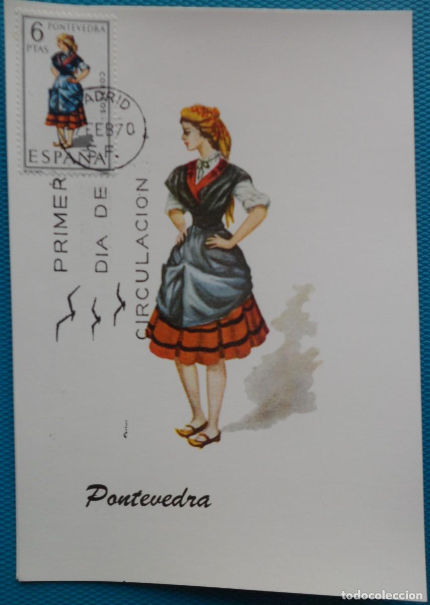 Sellos: 1970-ESPA&Ntilde;A-TARJETAS MAXIMAS-VER FOTO-TRAJES REGIONALES-N&ordm;1950-PONTEVEDRA