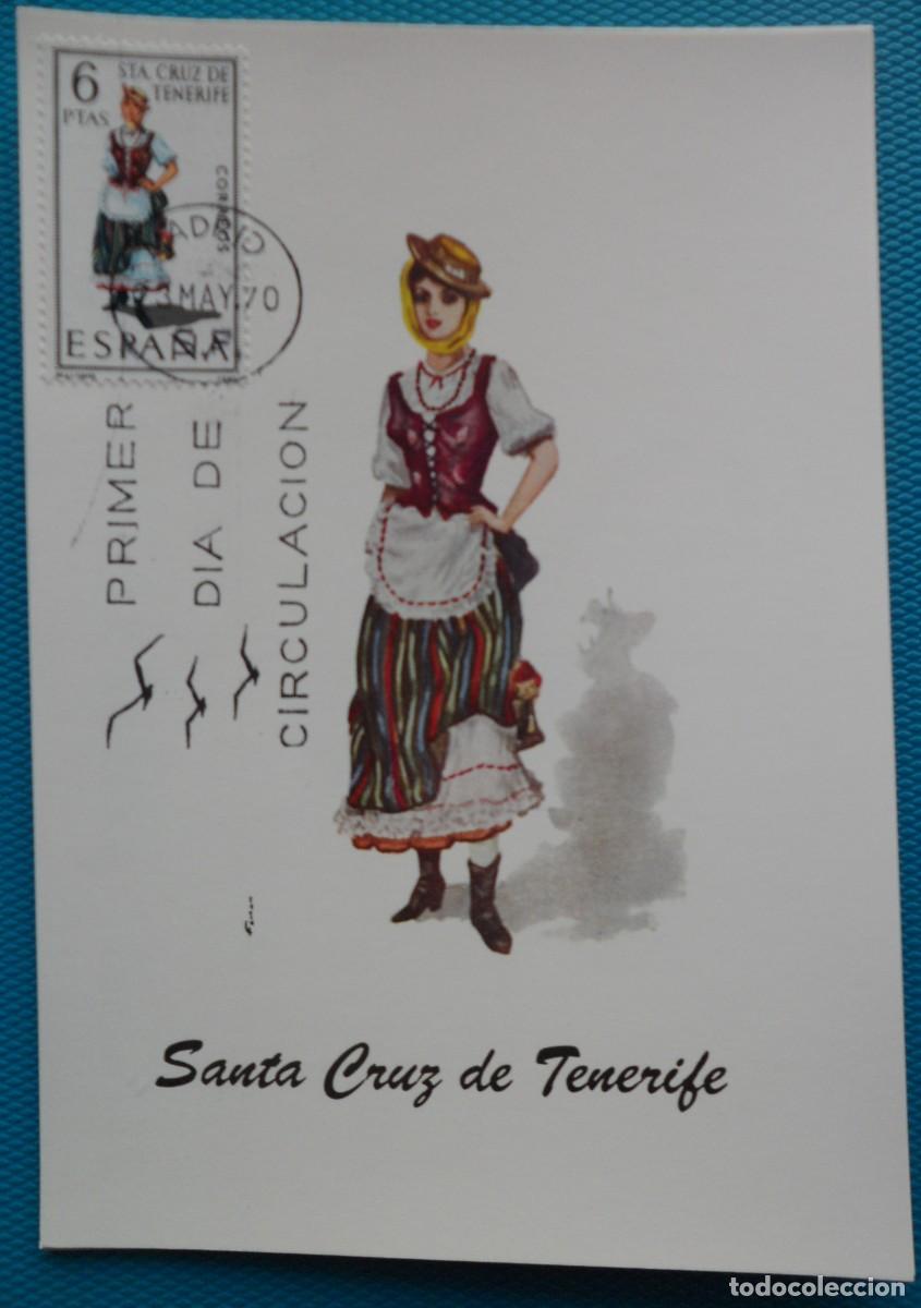 Sellos: 1970-ESPA&Ntilde;A-TARJETAS MAXIMAS-VER FOTO-TRAJES REGIONALES-N&ordm;1953-SANTA CR DE TENERIFEUZ