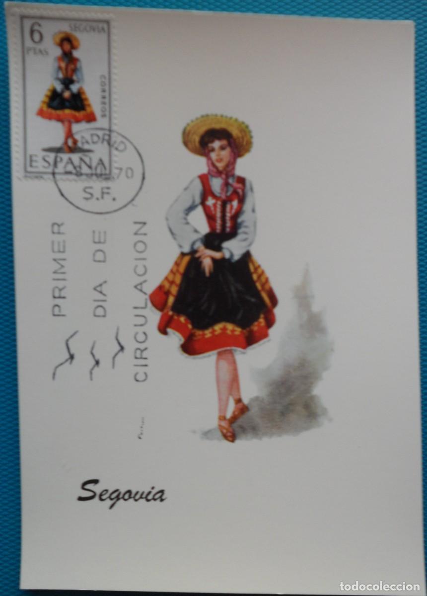 Sellos: 1970-ESPA&Ntilde;A-TARJETAS MAXIMAS-VER FOTO-TRAJES REGIONALES-N&ordm;1955-SEGOVIA