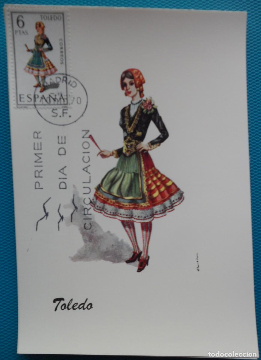 Sellos: 1970-ESPA&Ntilde;A-TARJETAS MAXIMAS-VER FOTO-TRAJES REGIONALES-N&ordm;1960-TOLEDO