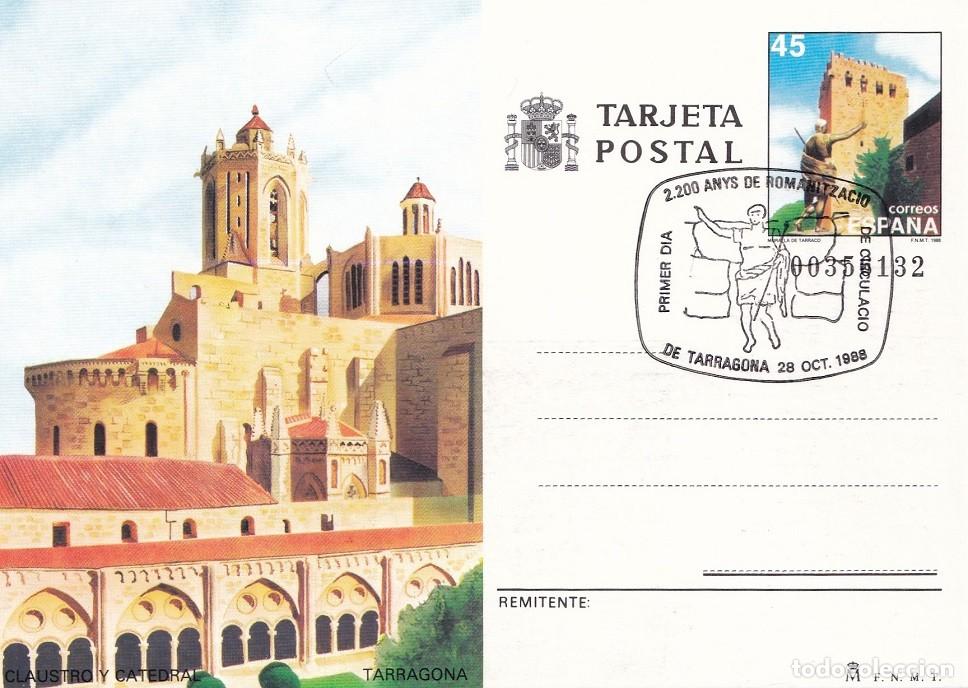 Sellos: Tarjeta Entero Postal Claustro y Catedral Tarragona Edifil 146 - 2200 Anys romanitzaci&oacute; de Tarragona