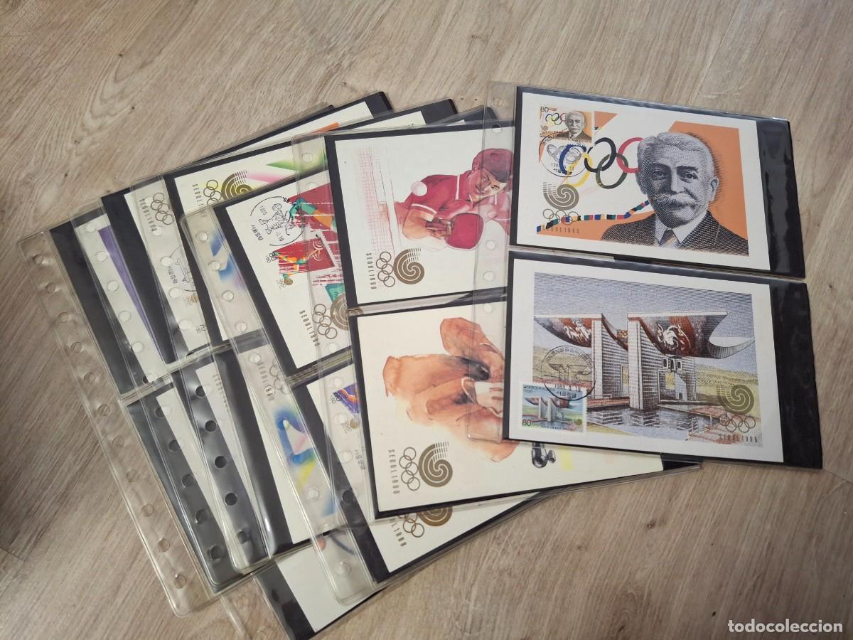 Sellos: M132 Lote 32 tarjetas maximas de 1988 con matasellos conmemorativos OLIMPIADAS SEUL