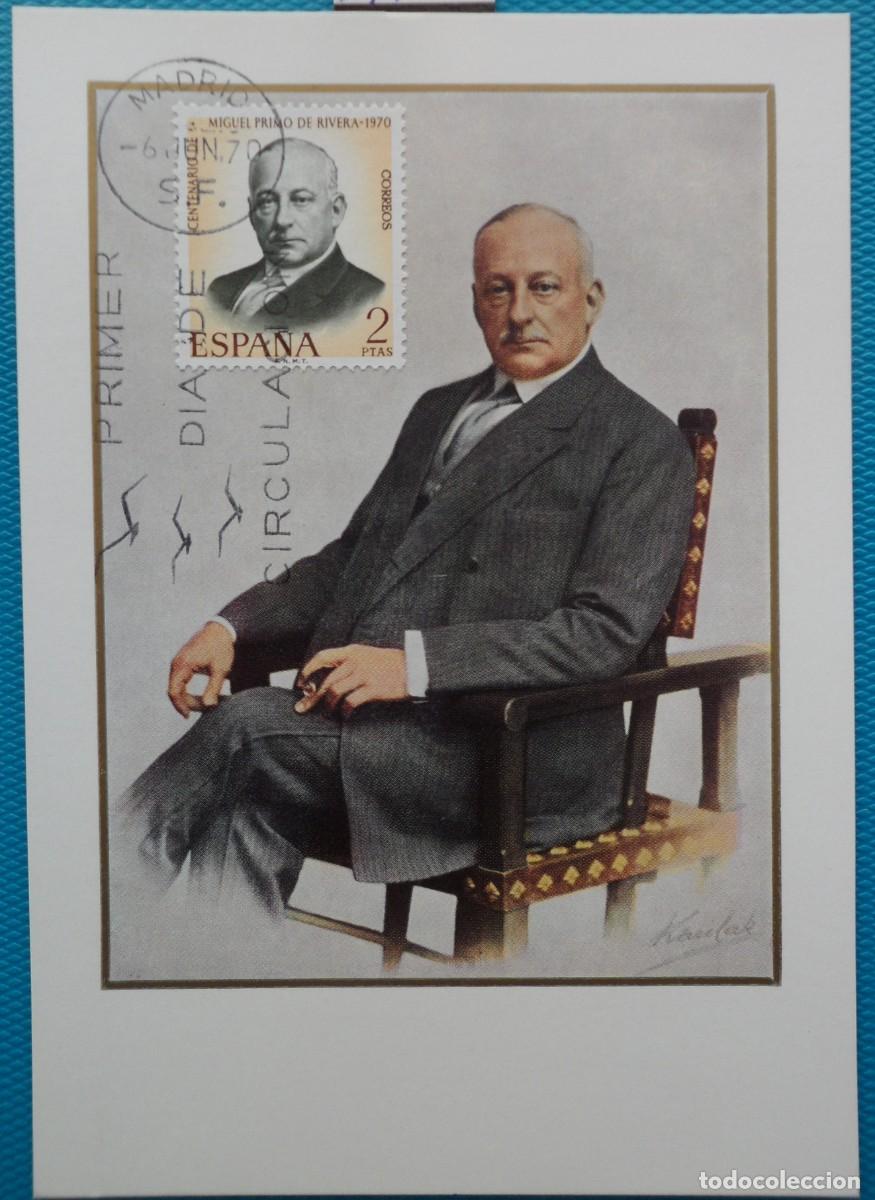Sellos: 1970-ESPA&Ntilde;A-TARJETAS MAXIMAS-SERIE COMPLETA-VER FOTO-N&ordm;1976-MIGUEL PRIMO DE RIVERA