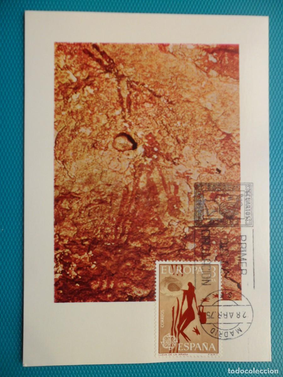 Sellos: 1975-ESPA&Ntilde;A-TARJETAS MAXIMAS-SERIE COMPLETA-VER FOTO-N&ordm;2259/60-EUROPA-CEPT