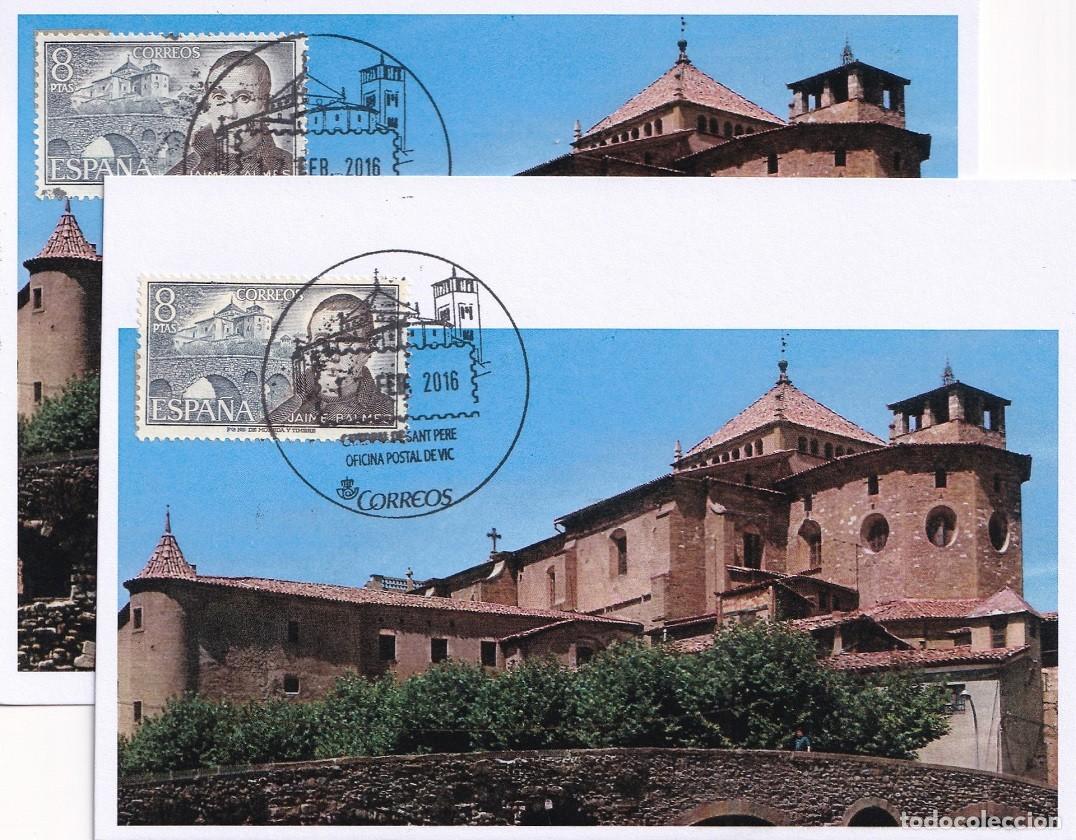 Sellos: 2 M&aacute;ximas 2016 - Catedral de Sant Pere - Oficina Postal de Vic - Variantes de encuadre y m&aacute;rgenes