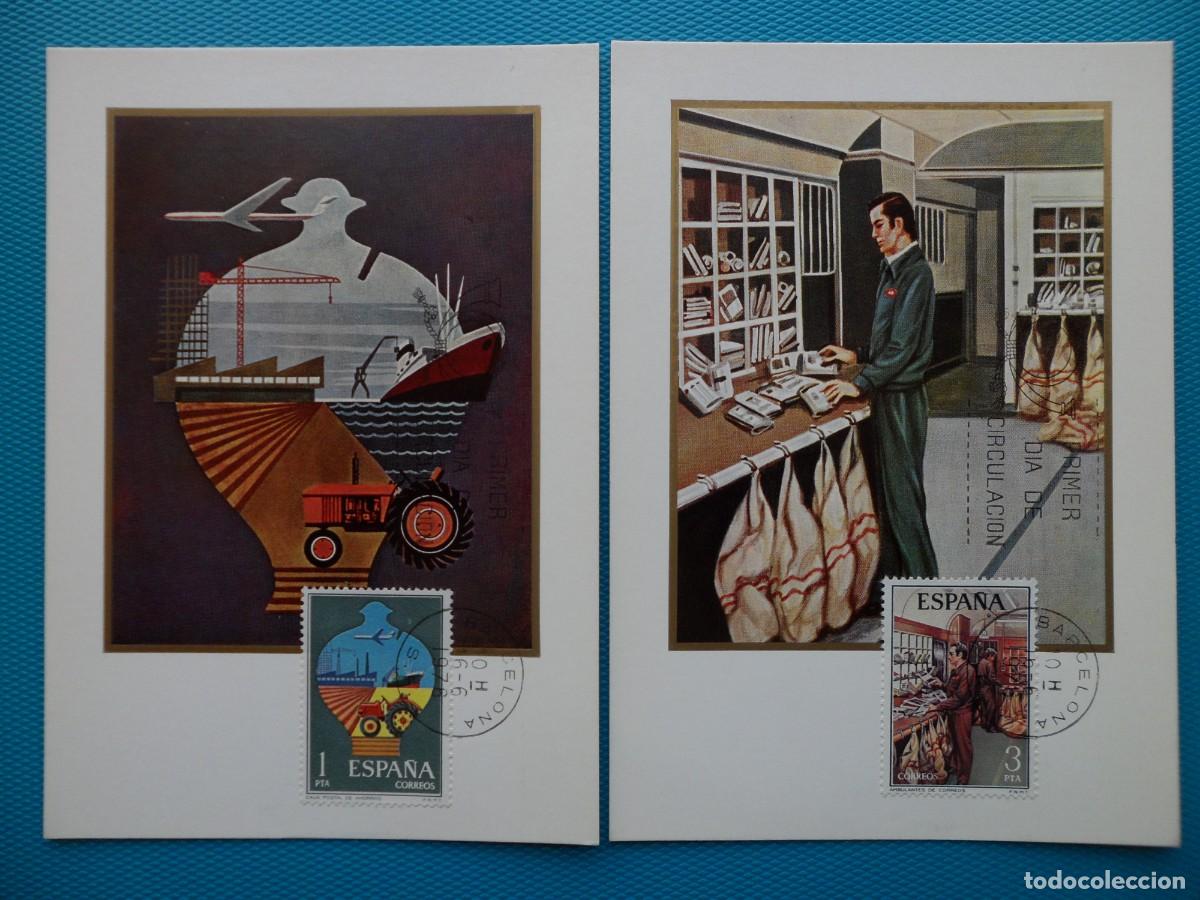 Sellos: 1976-ESPA&Ntilde;A-TARJETAS MAXIMAS-SERIE COMPLETA-VER FOTO-N&ordm;2329/32-SERVICIOS DE CORREOS
