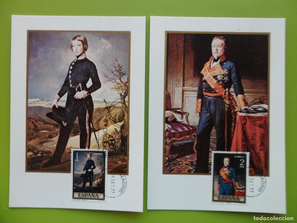 Sellos: 1977-ESPA&Ntilde;A-TARJETAS MAXIMAS-SERIE COMPLETA-VER FOTO-N&ordm;2429/36-PINTOR FEDERICO MADRAZO