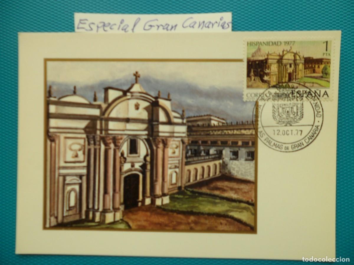 Sellos: 1977-ESPA&Ntilde;A-TARJETAS MAXIMAS-SERIE COMPLETA-VER FOTO-N&ordm;2439/42-HISPANIDAD-GUATEMALA