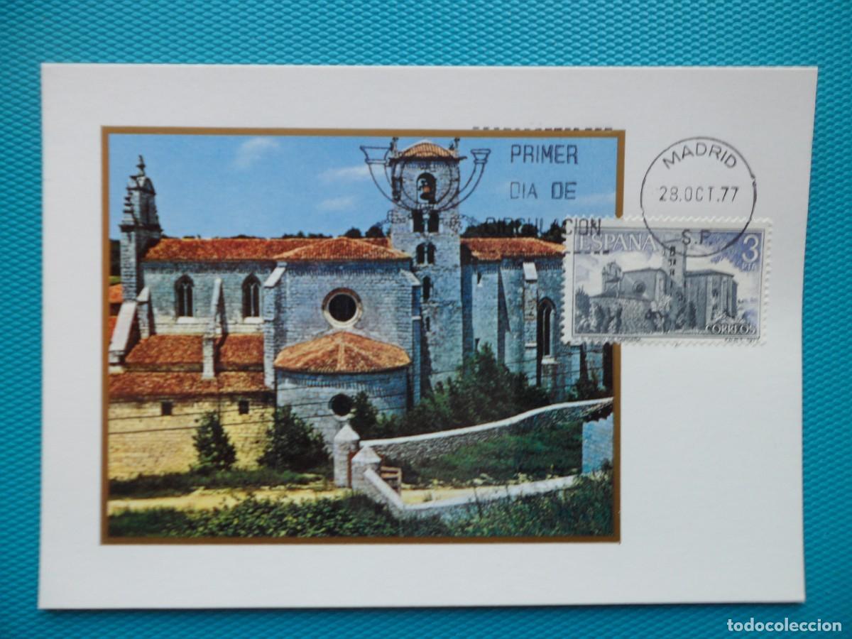Sellos: 1977-ESPA&Ntilde;A-TARJETAS MAXIMAS-SERIE COMPLETA-VER FOTO-N&ordm;2443/5-MONASTERIO DE CARDE&Ntilde;A