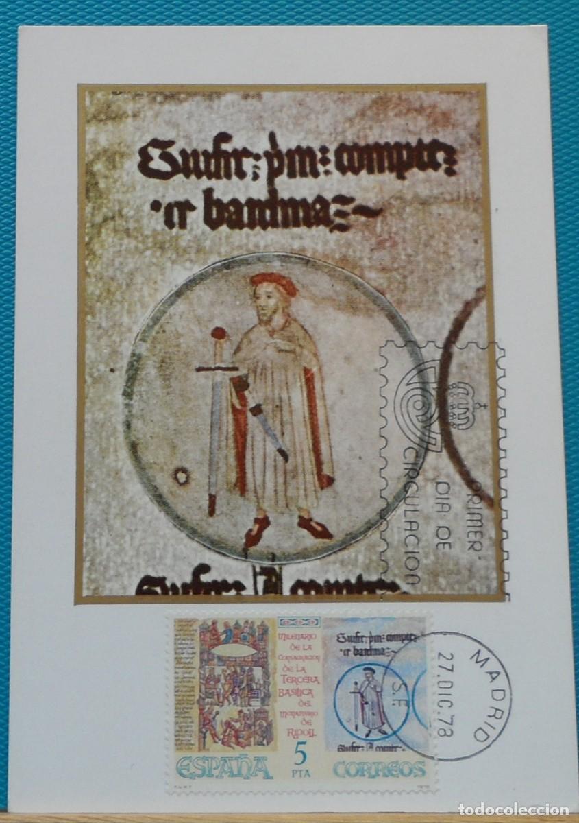Sellos: 1978-ESPA&Ntilde;A-TARJETAS MAXIMAS-SERIE COMPLETA-VER FOTO-N&ordm;2506-MONASTERIO DE SANTA MARIA DE RIPOLL