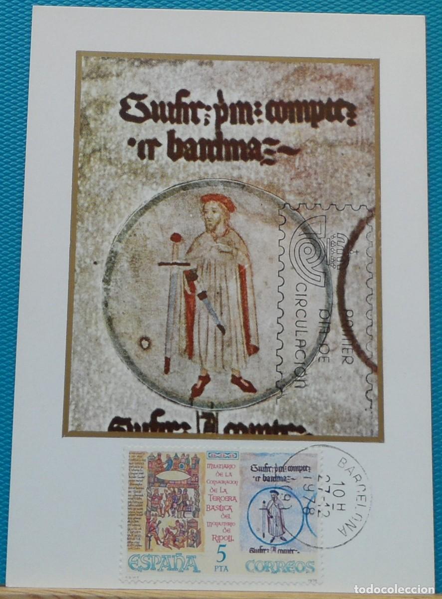 Sellos: 1978-ESPA&Ntilde;A-TARJETAS MAXIMAS-SERIE COMPLETA-VER FOTO-N&ordm;2506-MONASTERIO DE SANTA MARIA DE RIPOLL