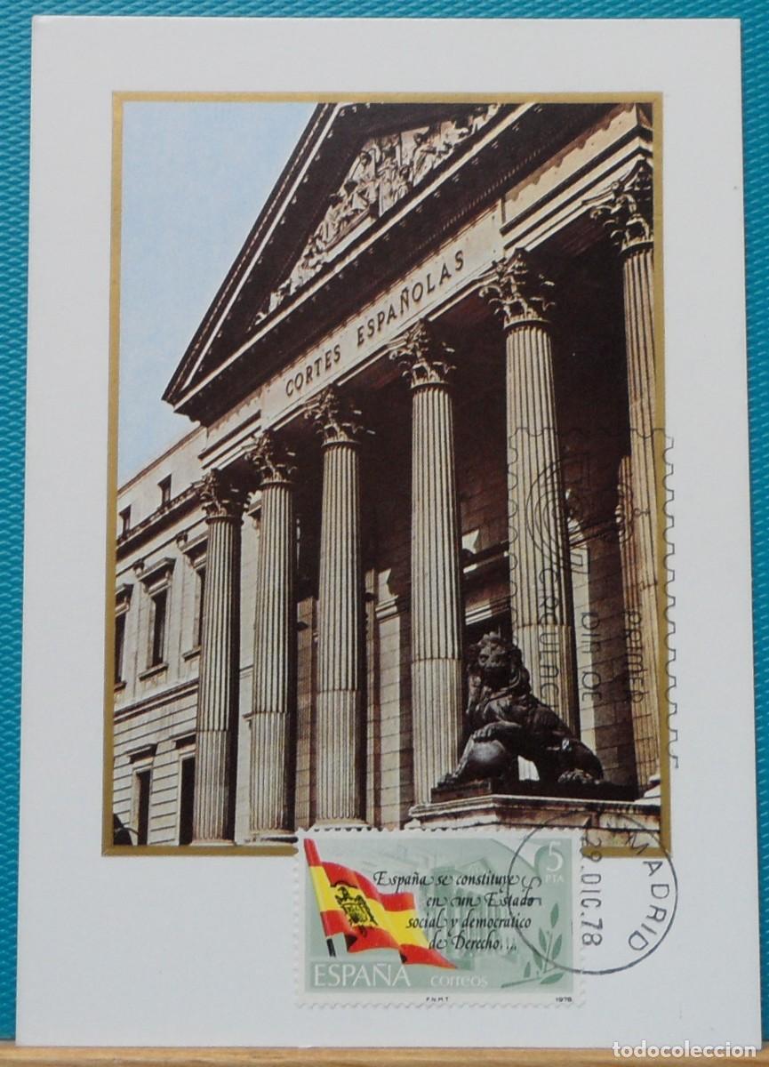 Sellos: 1978-ESPA&Ntilde;A-TARJETAS MAXIMAS-SERIE COMPLETA-VER FOTO-N&ordm;2507-PROCLAMACION DE LA CONSTITUCION ESPA&Ntilde;OLA