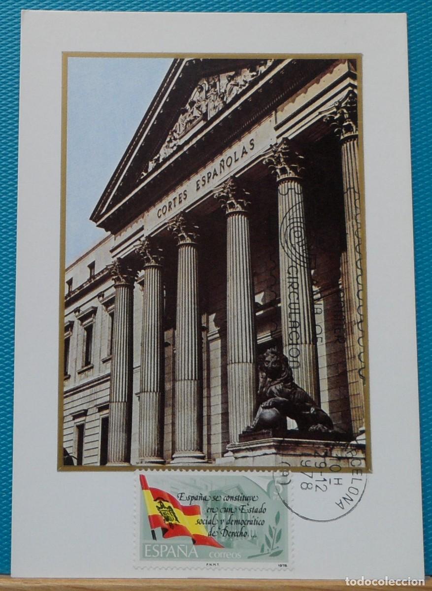 Sellos: 1978-ESPA&Ntilde;A-TARJETAS MAXIMAS-SERIE COMPLETA-VER FOTO-N&ordm;2507-PROCLAMACION DE LA CONSTITUCION ESPA&Ntilde;OLA