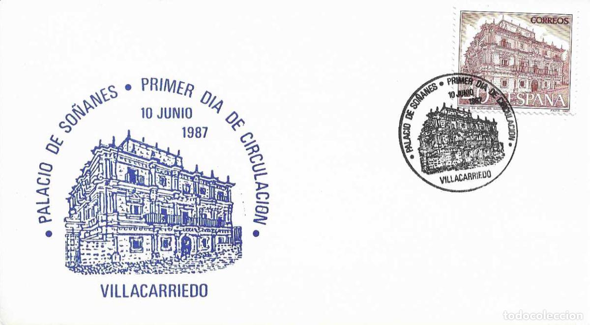Sellos: PALACIO DE SO&Ntilde;ANES TURISMO 1987 (EDIFIL 2902) EN TM PD MOD 2 MATASELLOS VILLACARRIEDO (CANTABRIA)