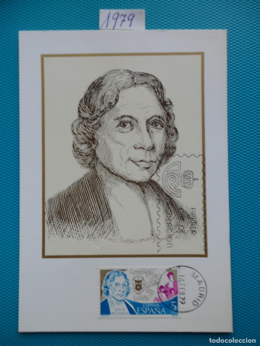 Sellos: 1979-ESPA&Ntilde;A-TARJETAS MAXIMAS-SERIE COMPLETA-VER FOTO-N&ordm;2511-CENTENARIO DE LA SALLE