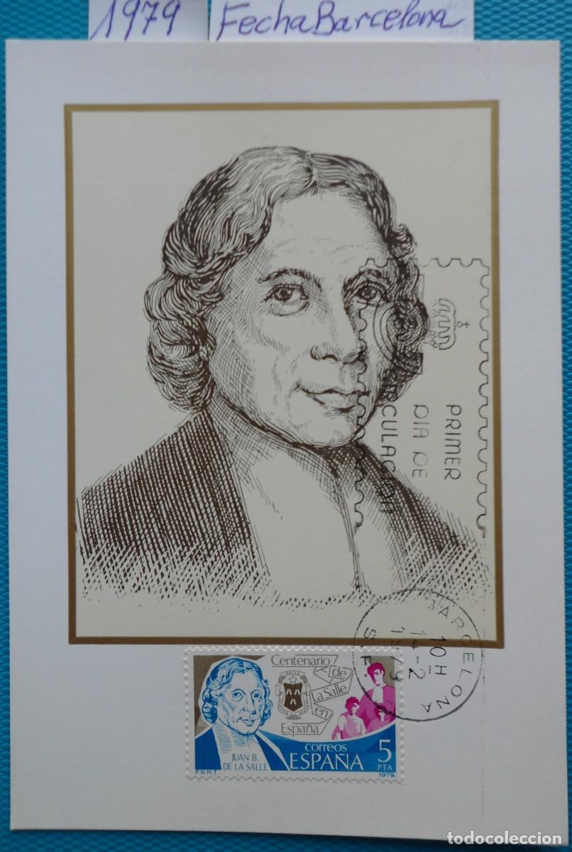 Sellos: 1979-ESPA&Ntilde;A-TARJETAS MAXIMAS-SERIE COMPLETA-VER FOTO-N&ordm;2511-CENTENARIO DE LA SALLE