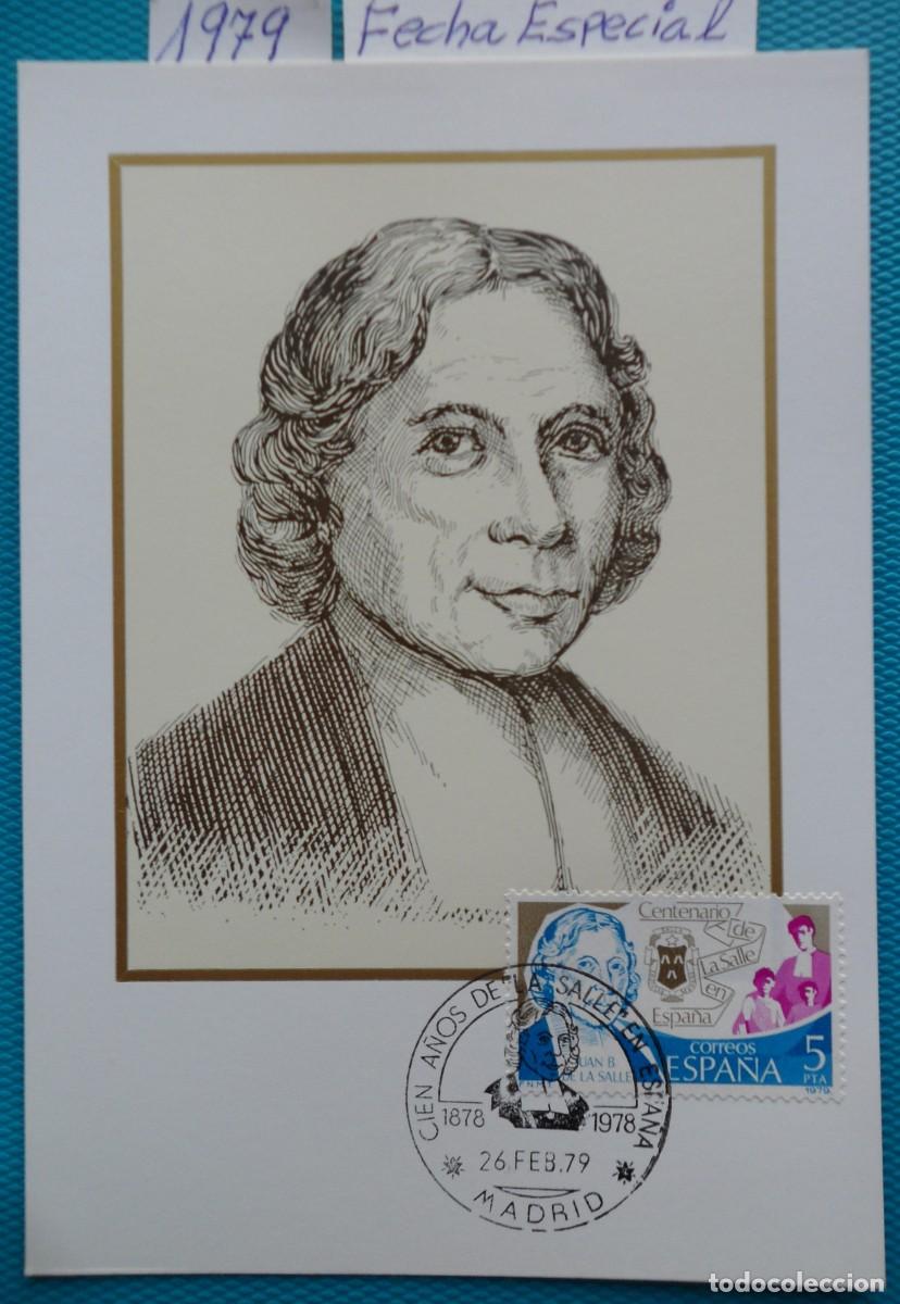 Sellos: 1979-ESPA&Ntilde;A-TARJETAS MAXIMAS-SERIE COMPLETA-VER FOTO-N&ordm;2511-CENTENARIO DE LA SALLE