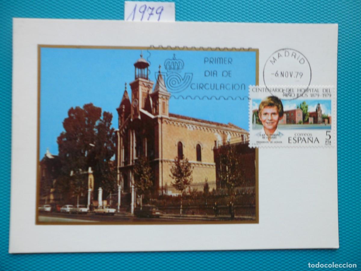 Sellos: 1979-ESPA&Ntilde;A-TARJETAS MAXIMAS-SERIE COMPLETA-VER FOTO-N&ordm;2548-CENTENARIO DEL HOSPITAL DEL NI&Ntilde;O JESUS
