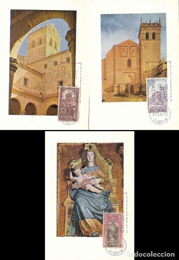 Timbres: Edifil 1894/6, Monasterio del Parral (Segovia), 3 tarjetas m&aacute;ximas primer d&iacute;a 25-11-1968, completa