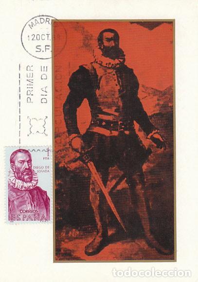 Timbres: Edifil 1892, Diego de Henares, forjadores de AMERICA, tarjeta maxima de primer dia de 12-10-1968