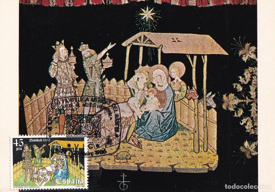 Sellos: M&aacute;xima Vic 1986 - Epifan&iacute;a - VI Exp Fil Mercat del Ram Homenatge al Museu Episcopal - Frontal altar