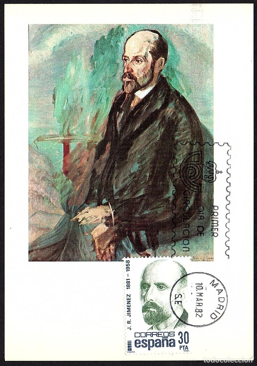 Sellos: TARJETA MAXIMA CENTENARIOS 1982 JUAN RAMON JIMENEZ