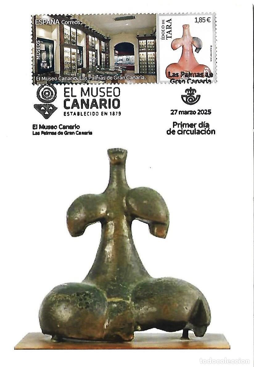 Sellos: TARJETA M&Aacute;XIMA CON MATASELLOS DE PRIMER D&Iacute;A MUSEO CANARIO. LAS PALMAS DE GRAN CANARIA 27/03/2025