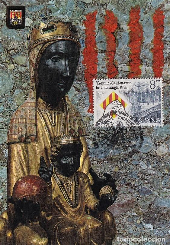 Stamps: M&aacute;xima Barcelona 1981 - Exposici&oacute; Filca. Centenari Patronatge Mare de D&eacute;u de Montserrat - Moreneta