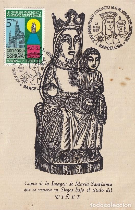 Timbres: M&aacute;xima Barcelona 1983 - XXV Aniversari Fundaci&oacute; GFN Verge de l'Estrada - Vi&ntilde;et Vinyet - Sitges