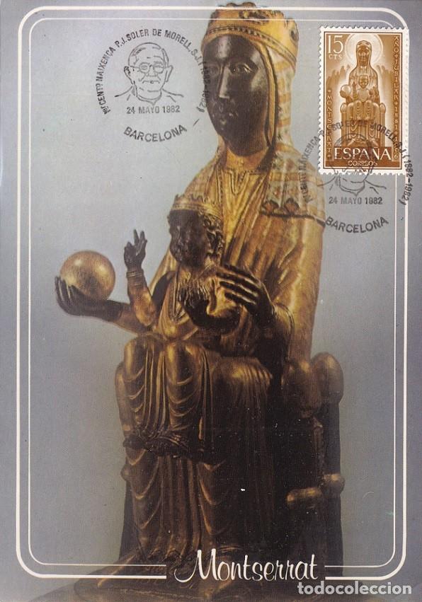 Selos: Barcelona 1982 - 1er Centenari naixen&ccedil;a P.J. Soler de Morell S.J. - Virgen de Montserrat La Moreneta