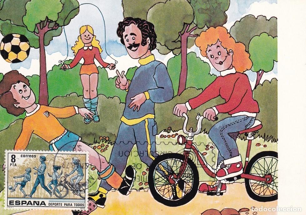 Stamps: M&aacute;xima Madrid 1979 - Deporte para todos - Primer d&iacute;a de circulaci&oacute;n