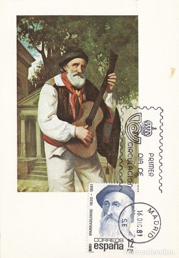 Briefmarken: M&aacute;xima Madrid 1981 - Iparraguirre 1820-1881 - Primer d&iacute;a de circulaci&oacute;n