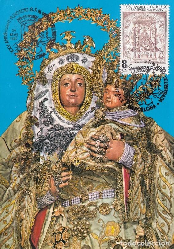 Briefmarken: M&aacute;xima Barcelona 1983 - XXV Aniversari Fundaci&oacute; GFN Verge de l'Estrada - Ntra Sra la Virgen del Pino