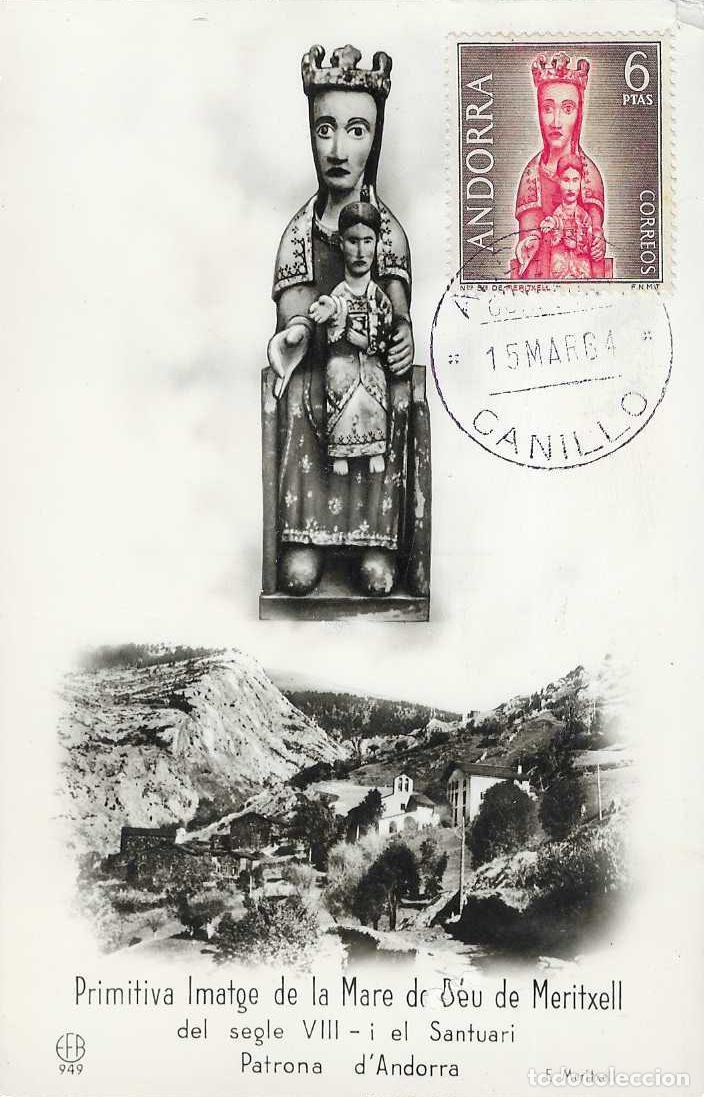 Briefmarken: VIRGEN DE MERITXELL TIPOS DIVERSOS 1963-1964 ANDORRA ESPA&Ntilde;OLA (EDIFIL 67) TM MATASELLO CANILLO MOD 1
