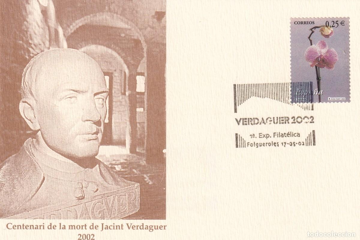 Stamps: Folgueroles 2002 1&ordf; Exp. Filat&eacute;lica - Centenari de la mort de Jacint Verdaguer / Jordi Vila