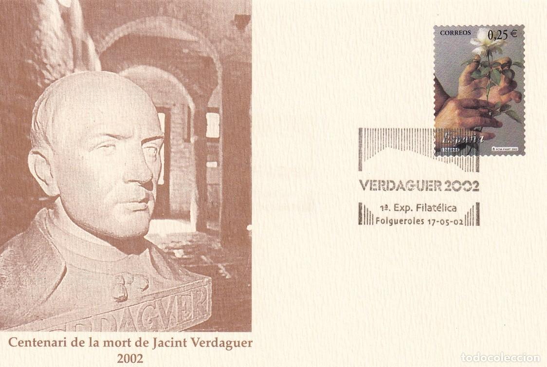 Stamps: Folgueroles 2002 1&ordf; Exp. Filat&eacute;lica - Centenari de la mort de Jacint Verdaguer / Jordi Vila