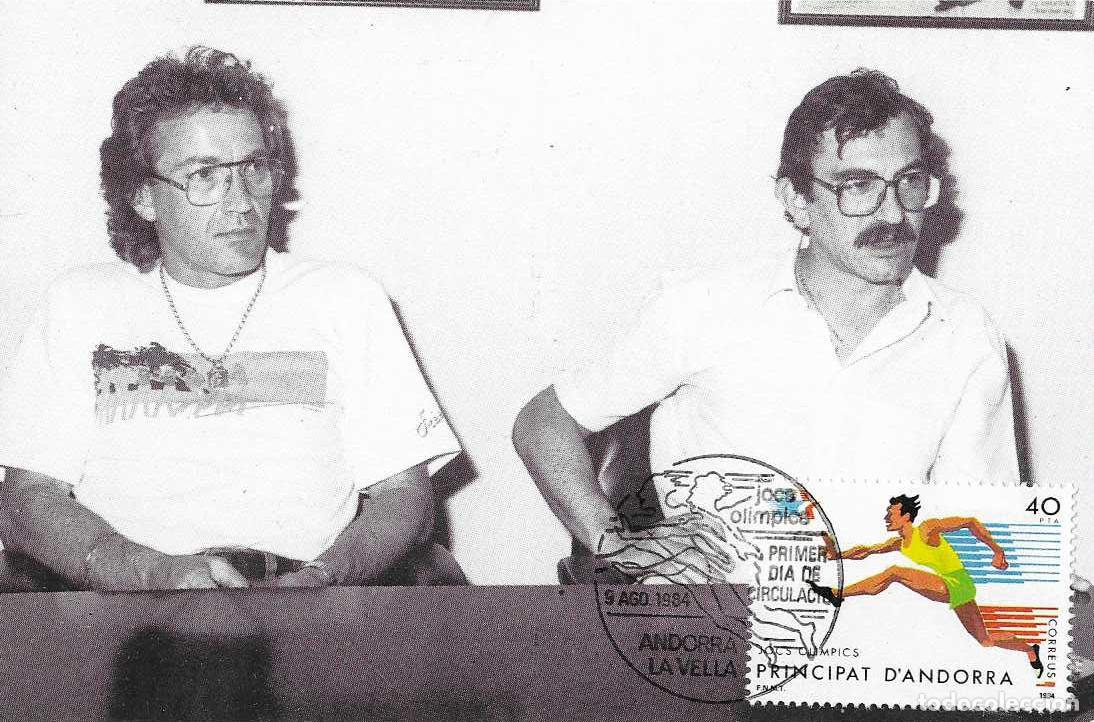 Sellos: LOS ANGELES ANDORRA ESPA&Ntilde;OLA JUEGOS OLIMPICOS 1984 (EDIFIL 177) TM PRIMER DIA CORTA TIRADA RARO VER