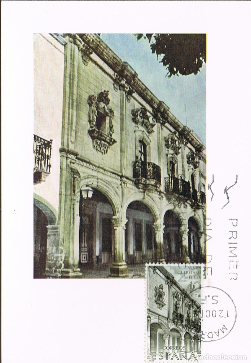 Briefmarken: Edifil n&ordm; 1996, Casa de los Sres Escala. Forjadores de Am&eacute;rica, M&eacute;jico, Tarjeta M&aacute;xima de 12-10-1970