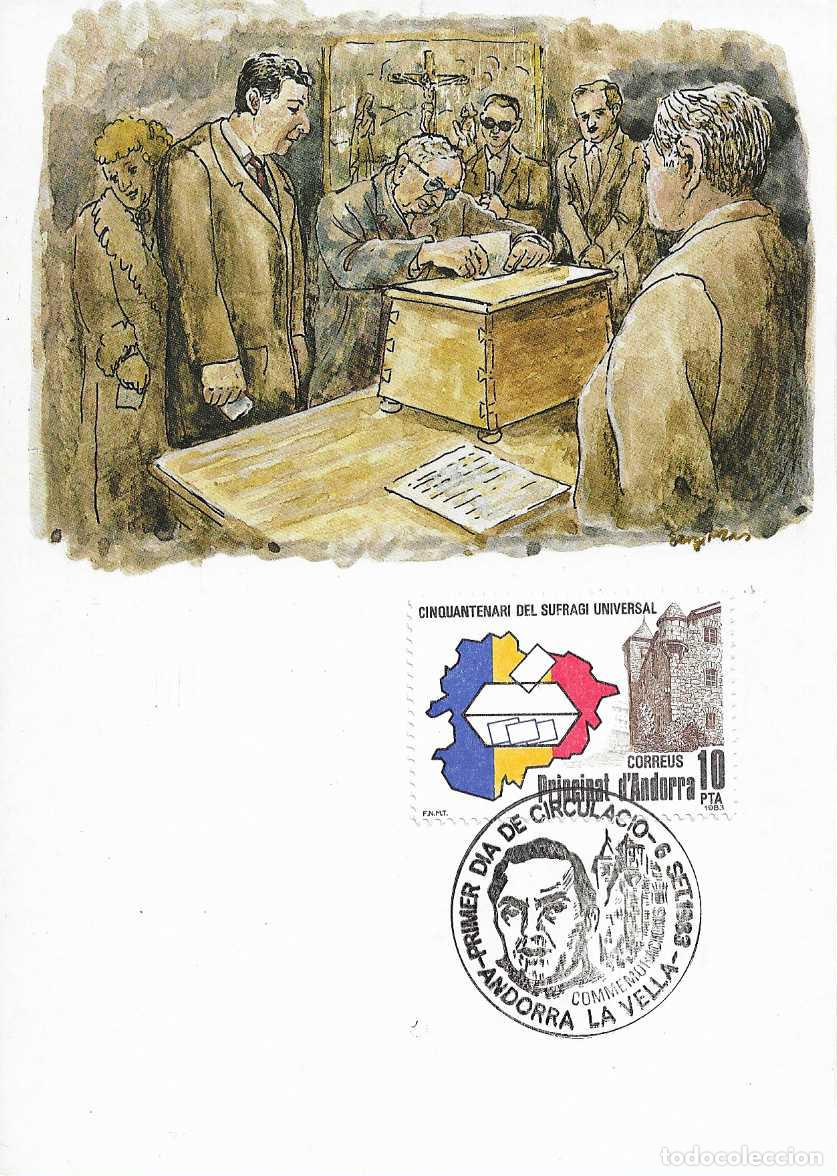 Timbres: SUFRAGIO UNIVERSAL 50 ANIV ANDORRA ESPA&Ntilde;OLA CONMEMORACIONES 1983 (EDIFIL 171) TM PD VER REVERSO RARO