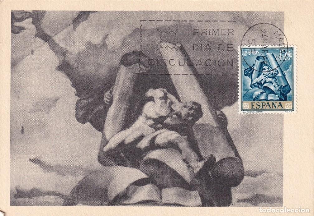 Briefmarken: M&aacute;xima Madrid 1966 - Pintura - La Audacia - Jos&eacute; Mar&iacute;a Sert - Primer d&iacute;a de circulaci&oacute;n