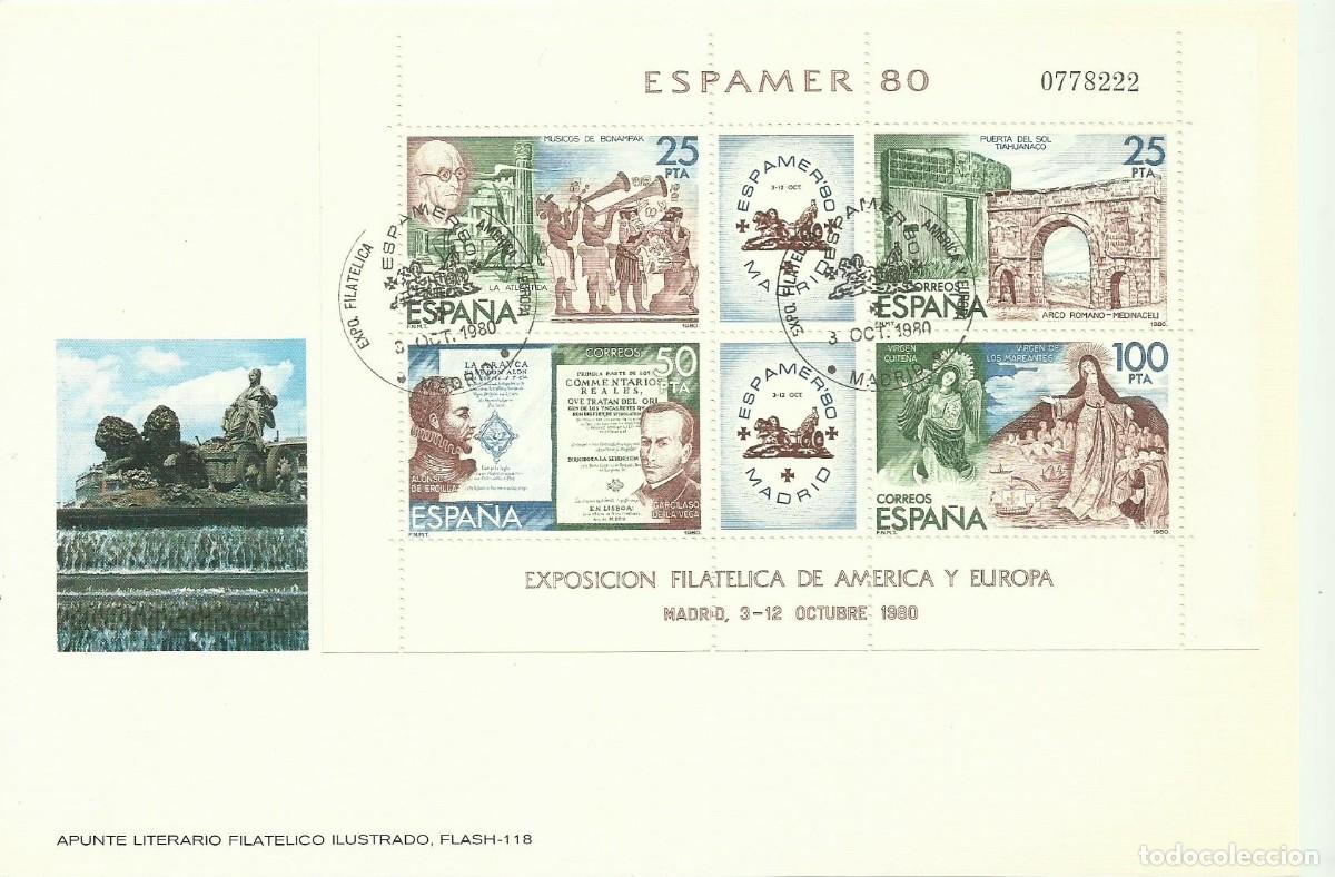 Sellos: ESPA&Ntilde;A 1980 - CARTE MAXIMUM EXPO ESPAMER'80 - EDIFIL 2583 - YVERT BF-27