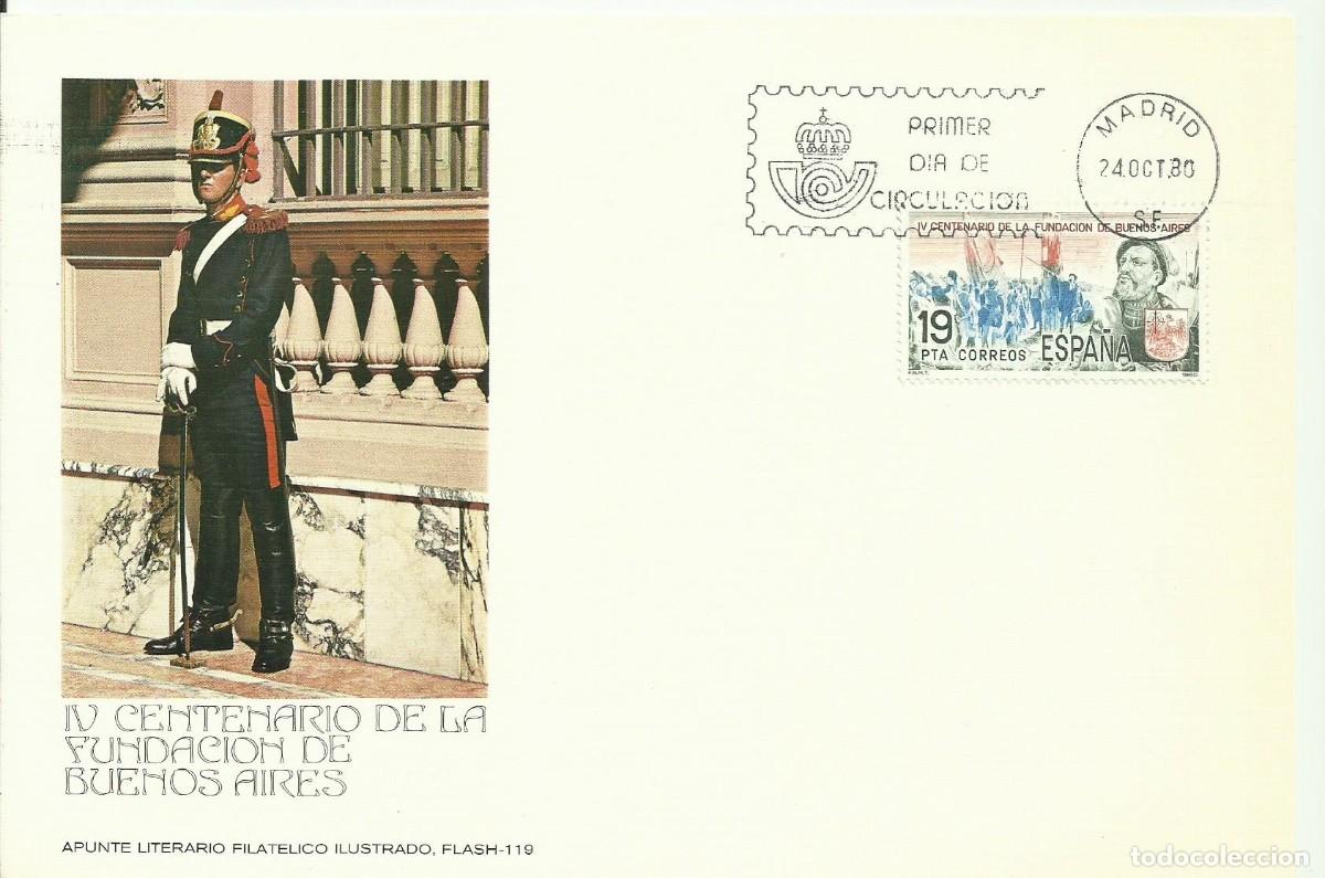 Sellos: ESPA&Ntilde;A 1980 - CARTE MAXIMUM FUNDACION DE BUENOS AIRES - EDIFIL 2584 - YVERT 2225