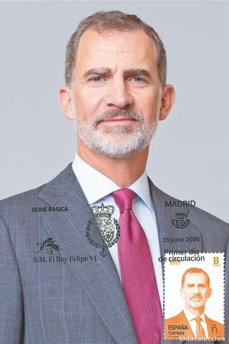 Sellos: Espa&ntilde;a Spain 2026 - Serie Basica, Felipe VI carte maximum