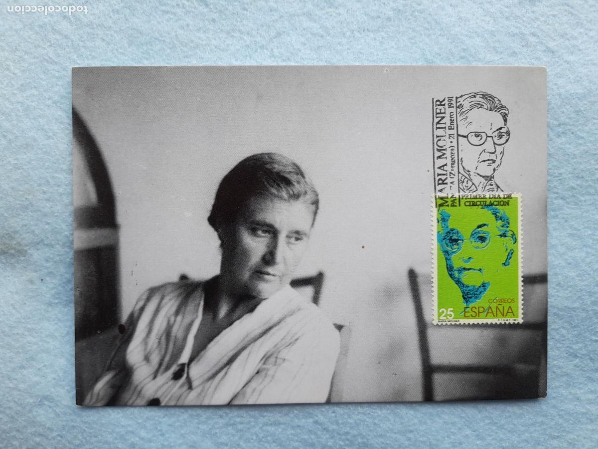 Briefmarken: Tarjeta M&aacute;xima Mar&iacute;a Moliner. Circulada el 21 de Enero de 1991.