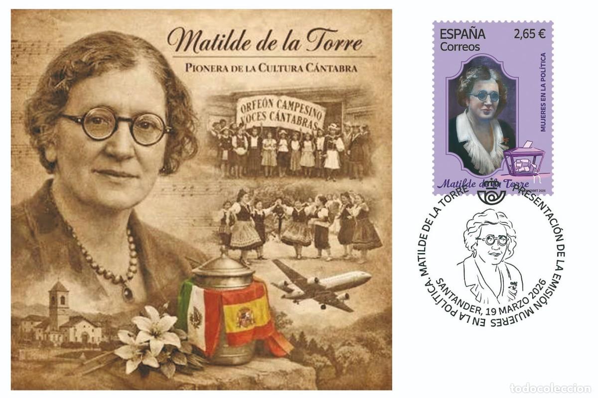 Sellos: Espa&ntilde;a Spain 2026 - Matilde de la Torre carte maximum