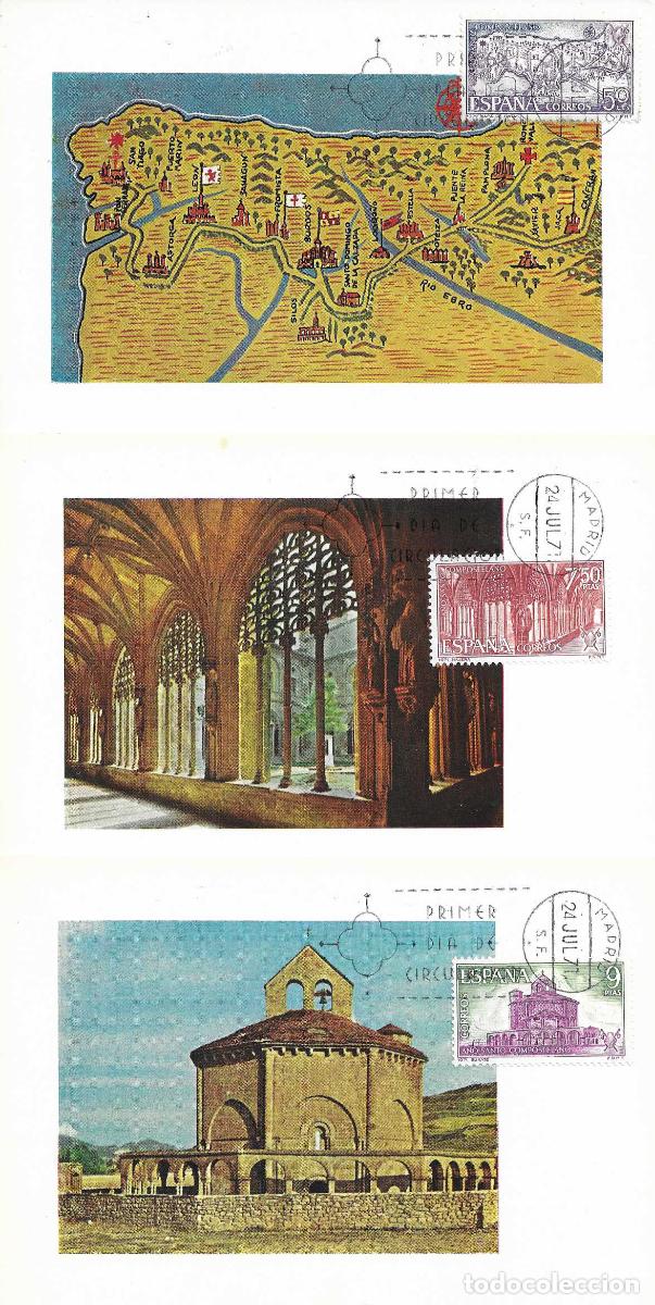 Sellos: A&Ntilde;O SANTO COMPOSTELANO 1971 (EDIFIL 2047/53) EN SIETE TM PRIMER DIA MATASELLOS MADRID RARAS ASI MPM