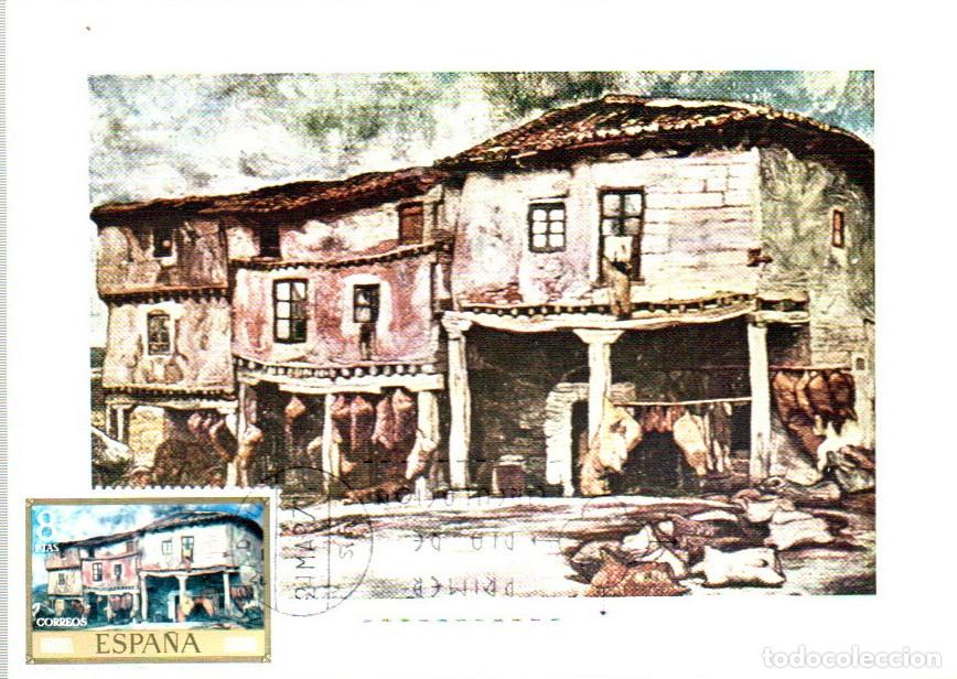 Sellos: EDIFIL 2026, ZULOAGA: CASAS DE BOTERO EN LERMA, TARJETA MAXIMA DE PRIMER DIA DE 24-3-1971